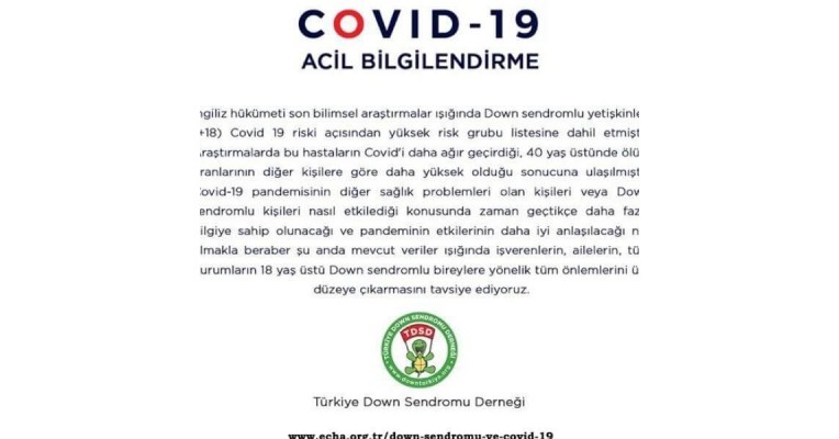 DOWN SENDROMU VE COVİD-19